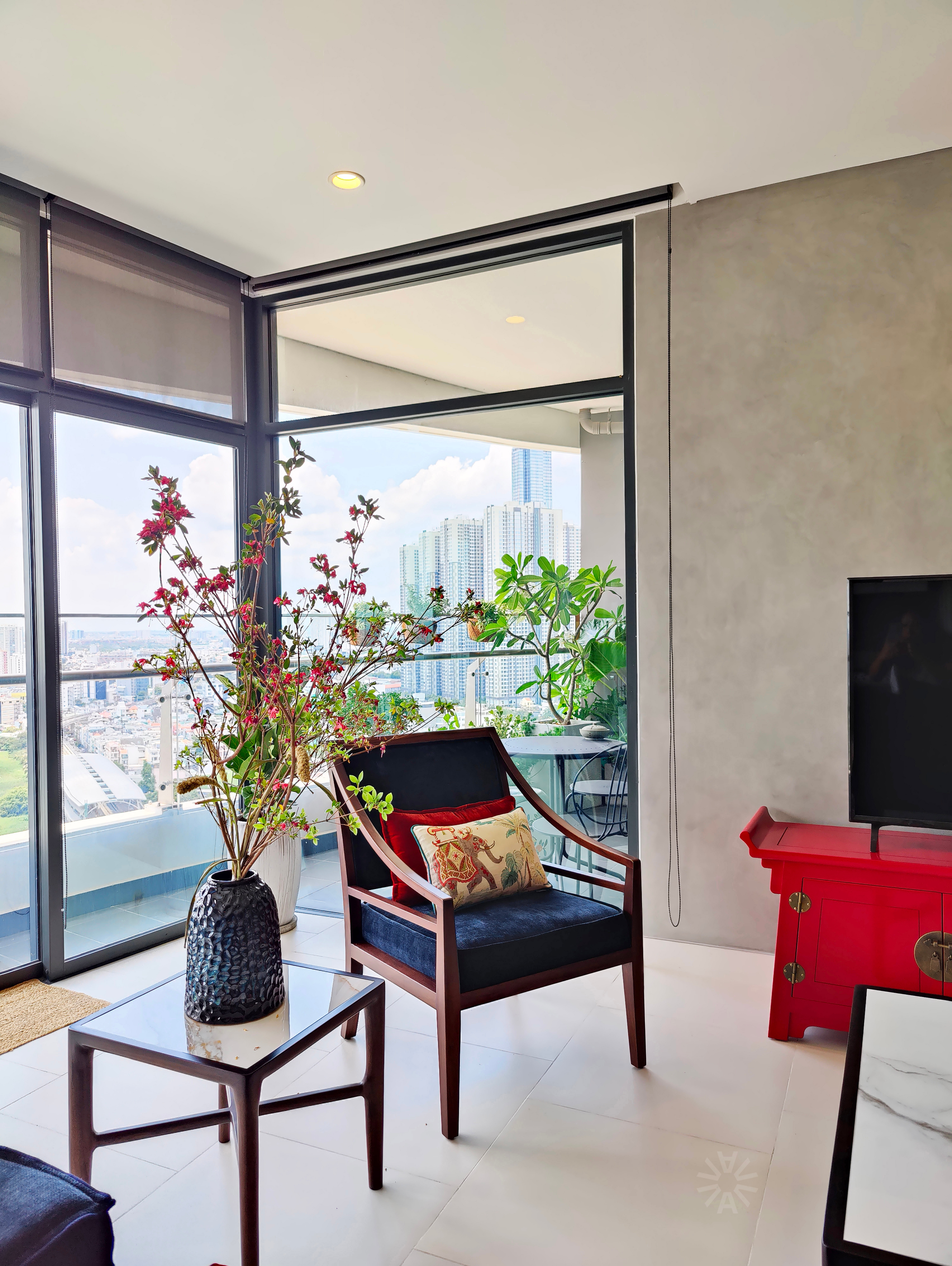 City centre apartment living room
